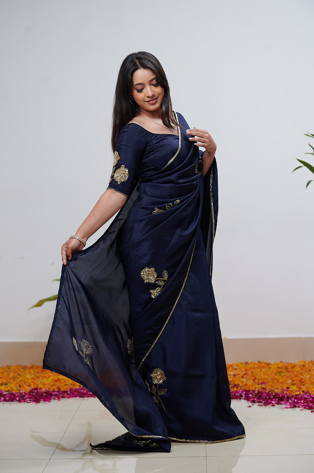 Blue Upadda Saree