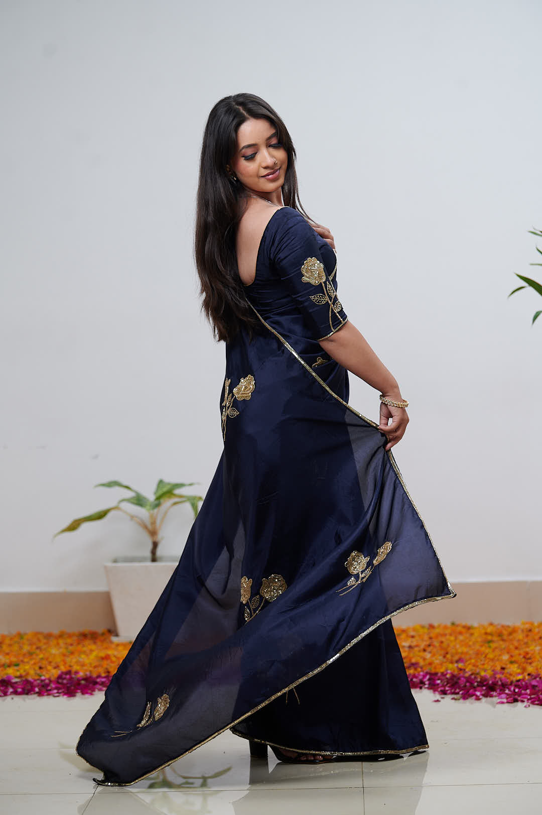 Blue Upadda Saree