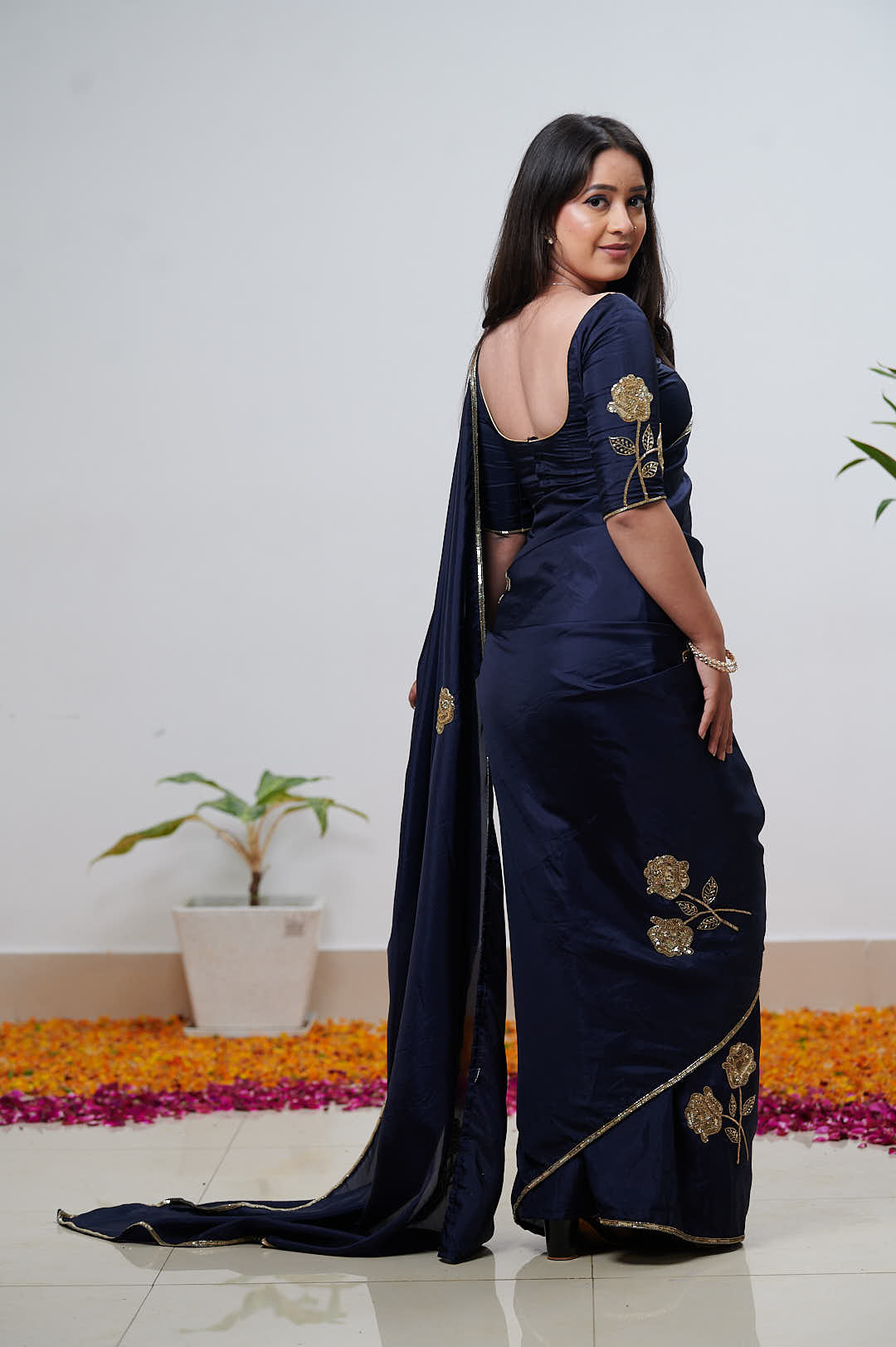 Blue Upadda Saree