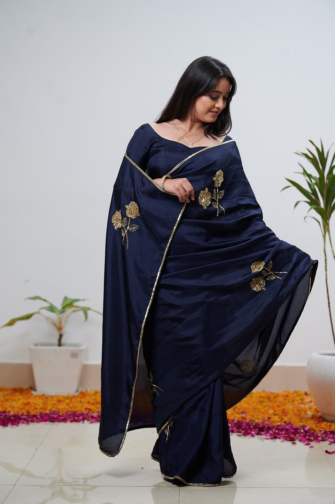 Blue Upadda Saree