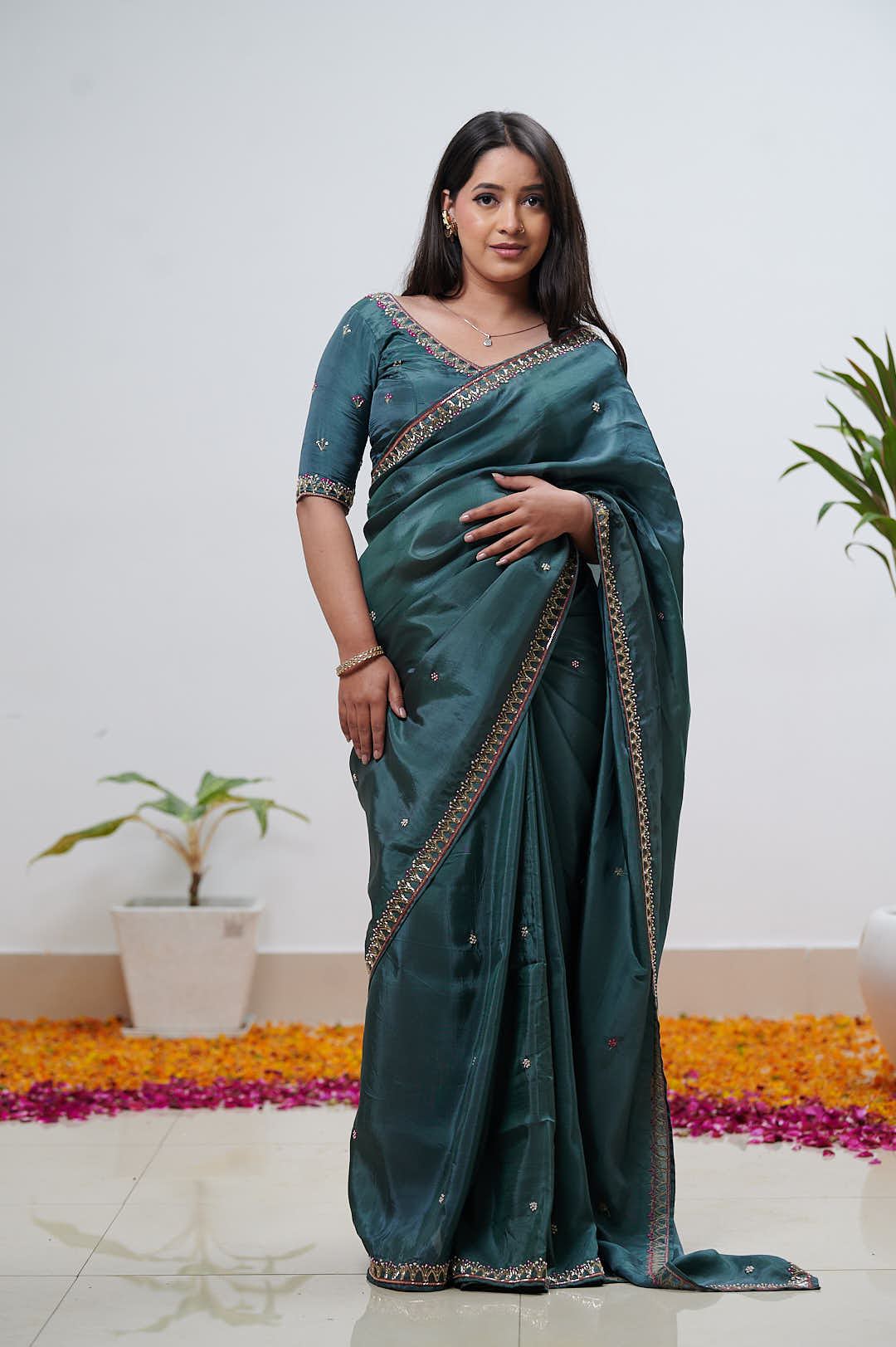 Green Silk Upadda Saree