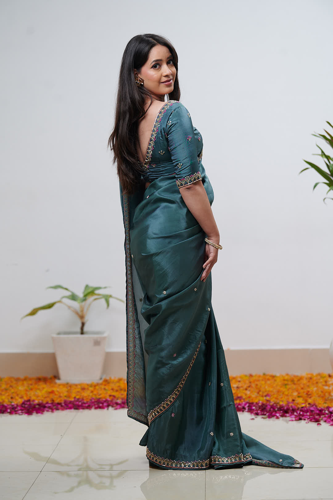 Green Silk Upadda Saree