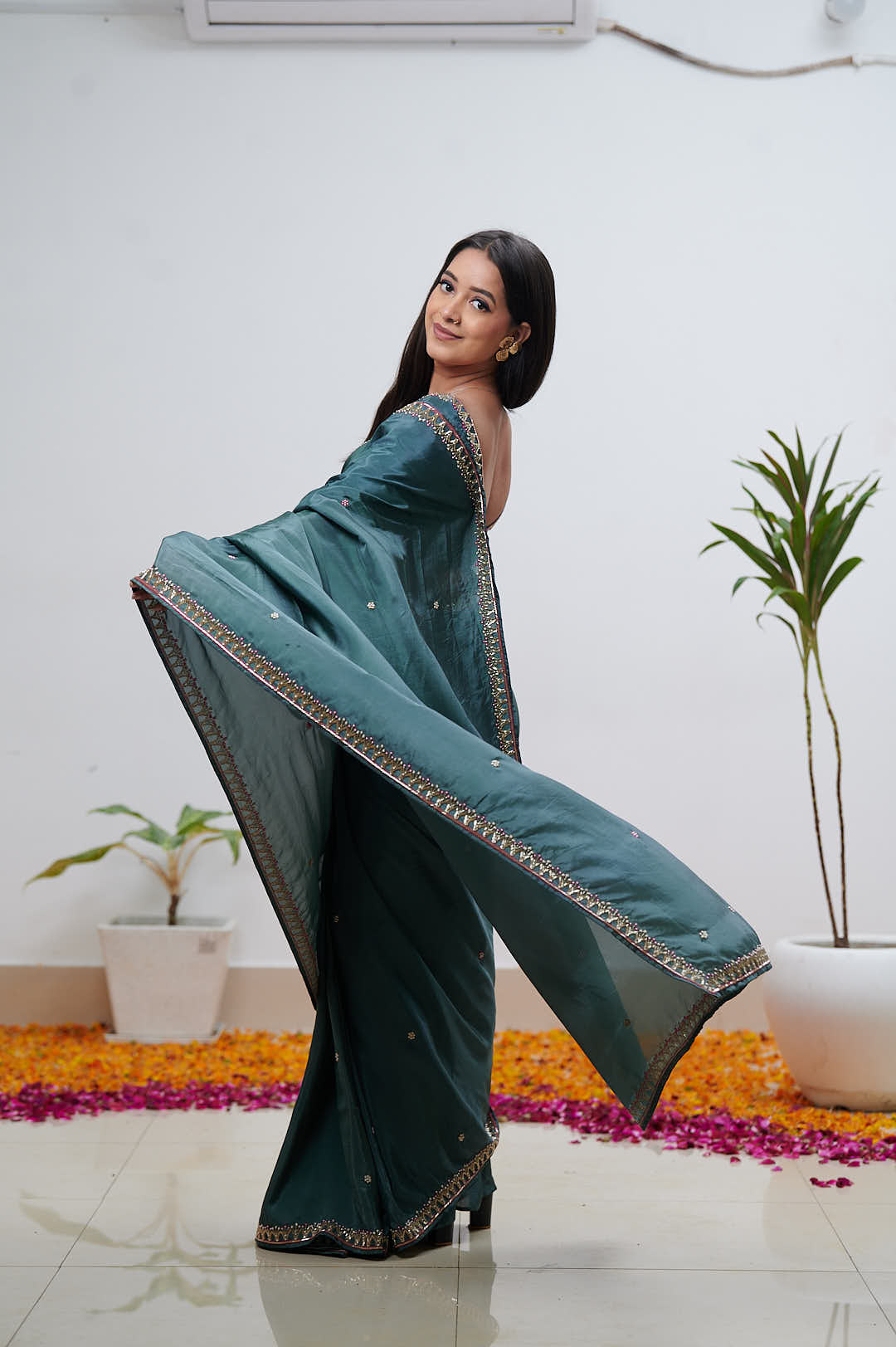 Green Silk Upadda Saree