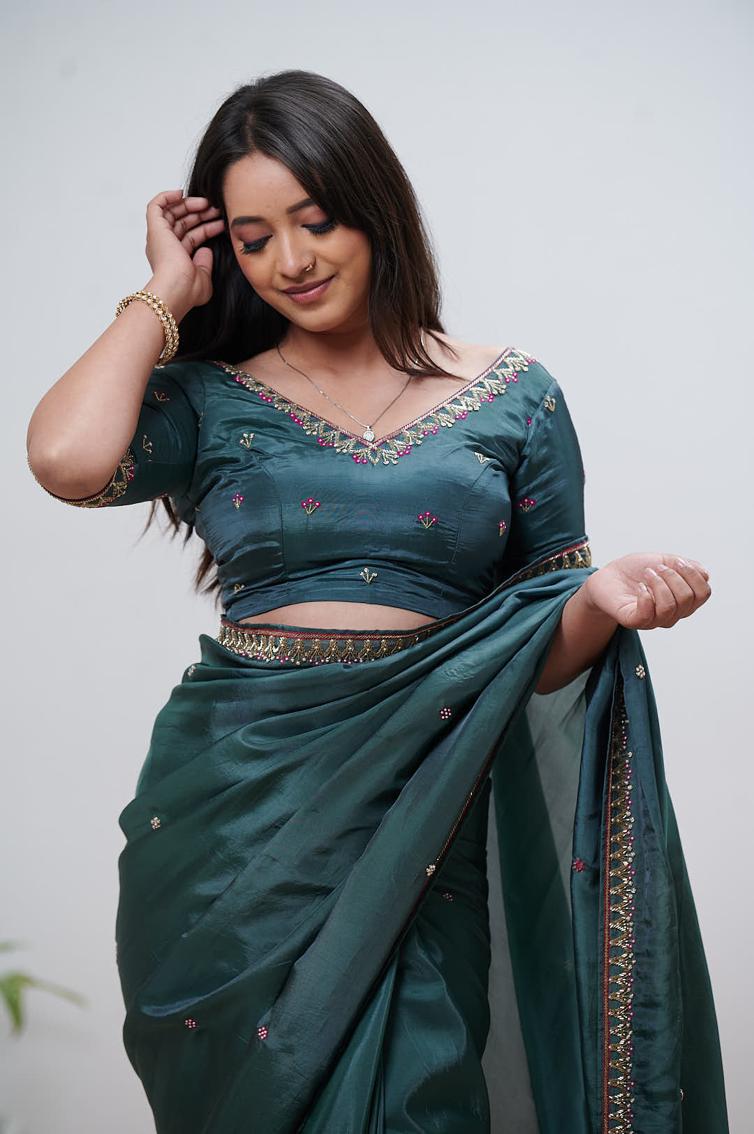 Green Silk Upadda Saree